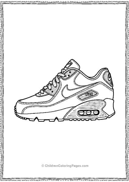 A Side Profile Of Nike Air Max Ninety Free PDF Printable