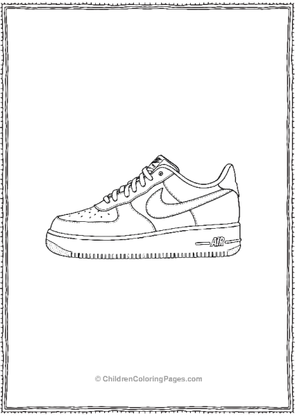 A Simple Nike Air Force One Minimalist Drawing Free PDF Printable