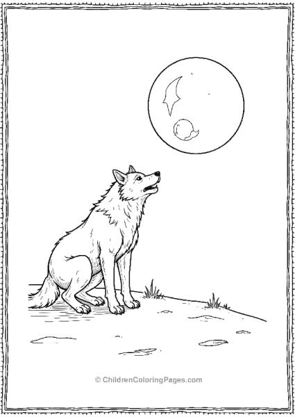 A Wolf Shadow Growing From Ground Free PDF Printable