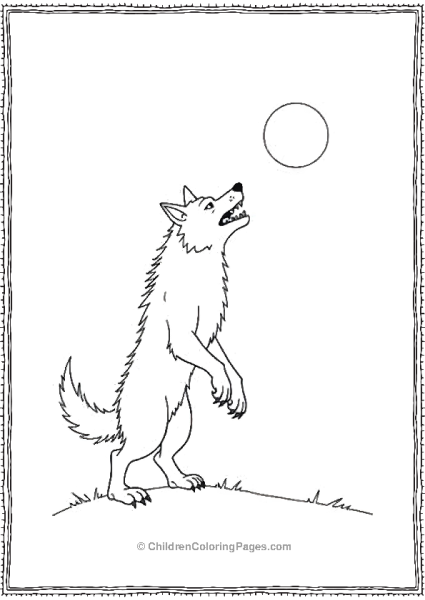 A Wolf Standing On Two Legs Free PDF Printable