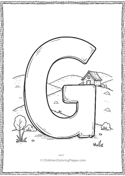 ALarge Uppercase Letter G With A Background Free PDF Printable