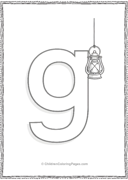 ALowercaseLetterGWithAGlowingLantern Free PDF Printable