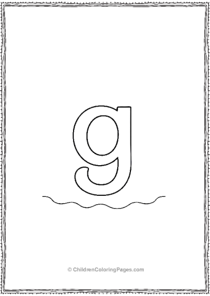 ALowercaseLetterGWithAMinimalistFrame Free PDF Printable