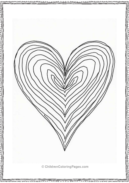 Abstract Heart Design For Kids Free PDF Printable