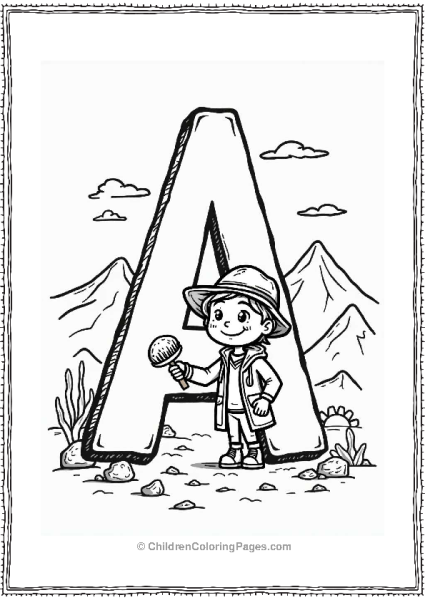 Adventurous Archaeologist In The Desert Free PDF Printable