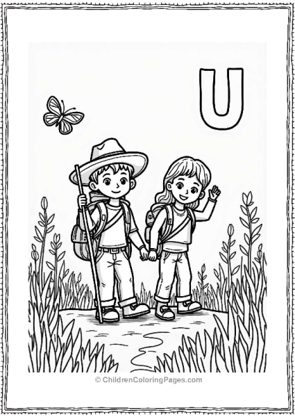 Adventurous Duo Exploring Wildflower Field Free PDF Printable