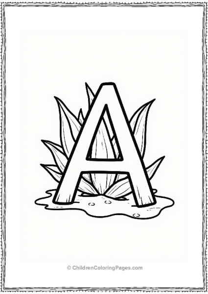 Aloe Vera Plant Coloring Page Free PDF Printable