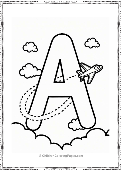 Amazing Airplane Soaring Through The Sky Free PDF Printable