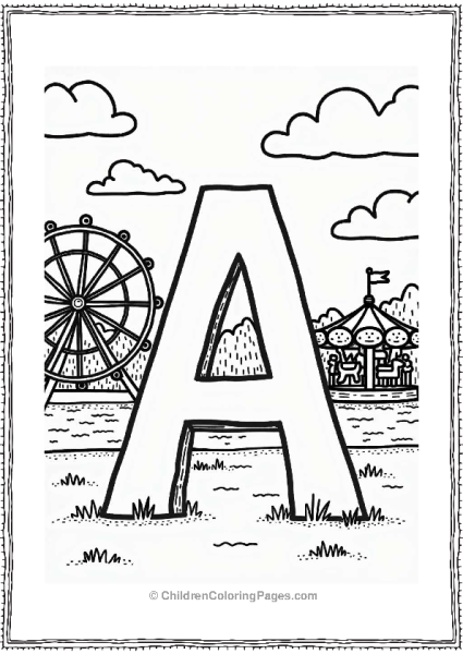 Amazing Amusement Park Scene Free PDF Printable