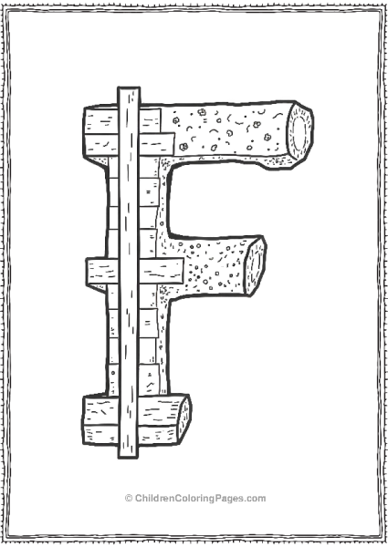 An Uppercase Letter F Styled Like A Railroad Track Free PDF Printable