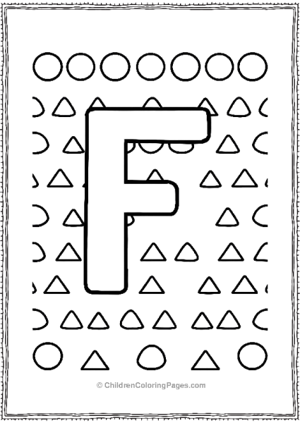 An Uppercase Letter F With A Background Free PDF Printable