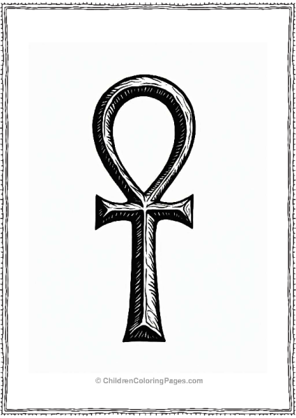 Ancient Ankh Tattoo Illustration Free PDF Printable