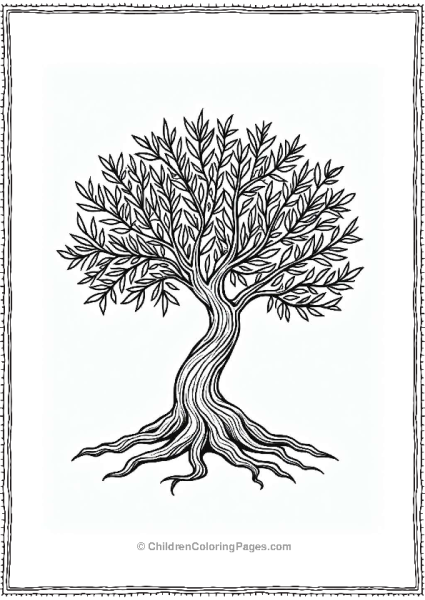 Ancient Olive Tree Symbolizing Peace Free PDF Printable