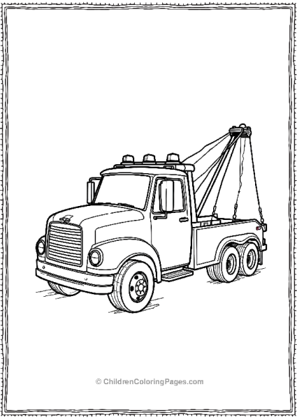 Antique Tow Truck Free PDF Printable