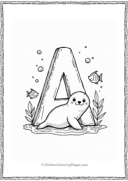 Aquatic Baby Seal Floating Free PDF Printable