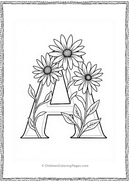 Asters In Bloom For Coloring Free PDF Printable