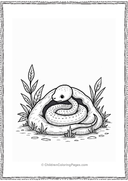 Baby Snake Cuddling With Parent Free PDF Printable