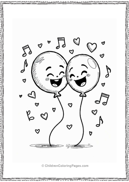 Valentine’s Balloons Dancing In Friendship Free PDF Printable