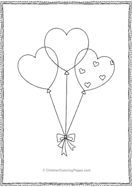 Baloons With Hearts Free PDF Printable