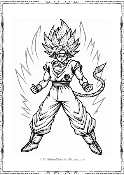 Bardock’s Transformation In A Fierce Pose Free PDF Printable