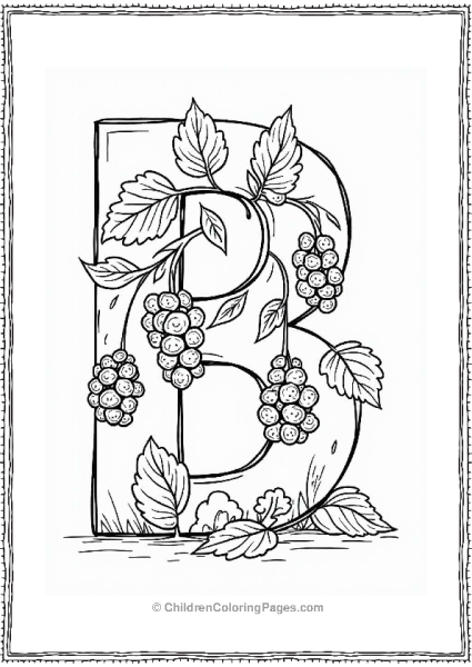 Berry Bush Coloring Page Free PDF Printable