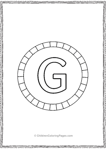 Bold Uppercase Letter G In A Circular Background Free PDF Printable