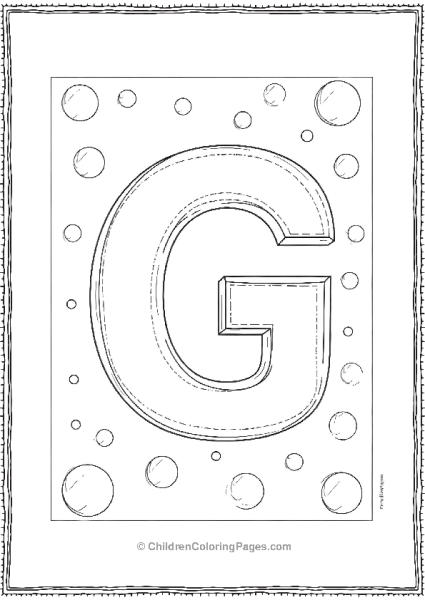 Bold Uppercase Letter G With Background Free PDF Printable