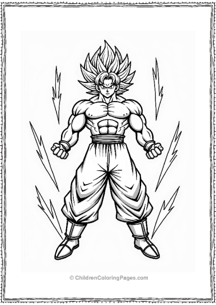 Broly In A Powerful Stance Free PDF Printable