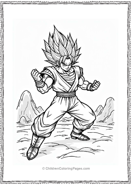 Broly’s Legendary Super Saiyan Battle Stance Free PDF Printable