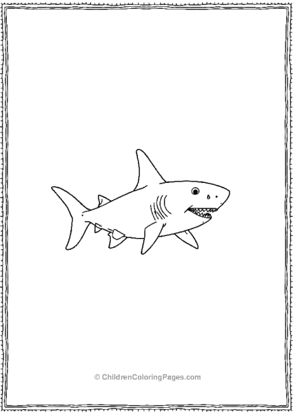 Bull Shark Gliding Through A Calm Ocean Free PDF Printable