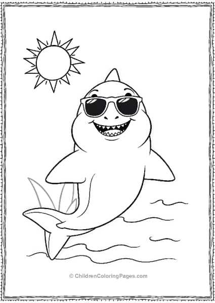 Bull Shark Wearing Sun Glasses Free PDF Printable