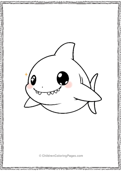 Bull Shark With Sparkling Eyes Free PDF Printable