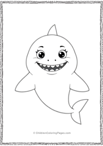 Bull Shark With Wide Smile Free PDF Printable