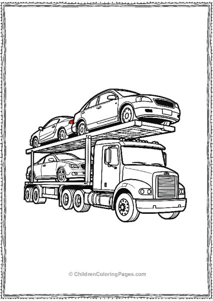 Car Carrier Truck Free PDF Printable