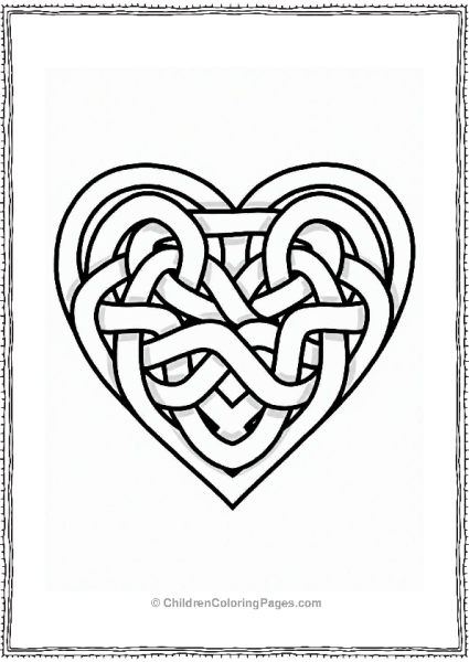 Celtic Knot Heart Design Free PDF Printable