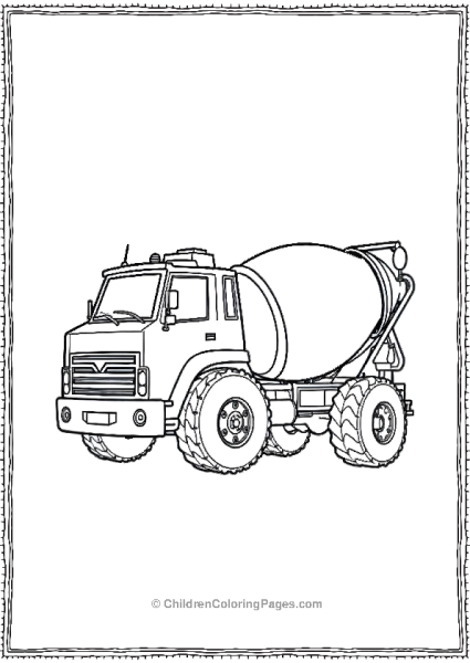 Cement Mixer Truck Free PDF Printable