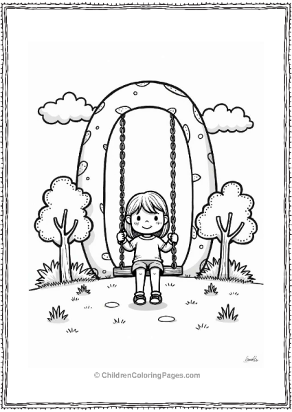 Character On Swing In Playground Free PDF Printable