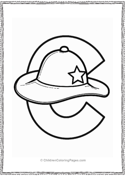 Charming Cap With Star Design Free PDF Printable