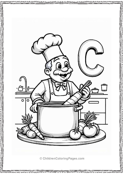 Charming Chef In A Playful Kitchen Free PDF Printable