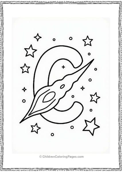 Charming Comet In A Starry Sky Free PDF Printable