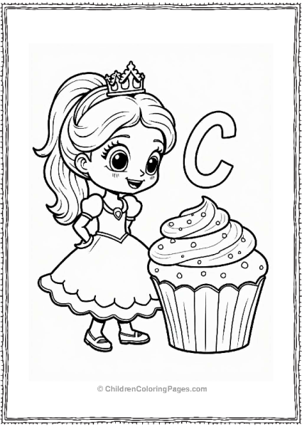 Charming Cupcake Princess Free PDF Printable