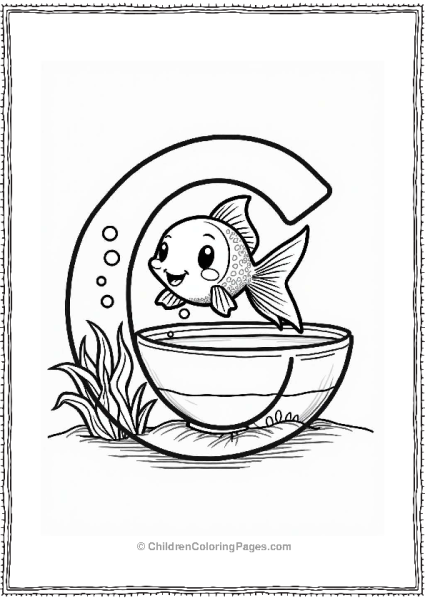 Charming Goldfish In A Bowl Free PDF Printable