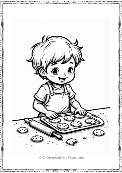 Child Baking Cookies For Dad Free PDF Printable