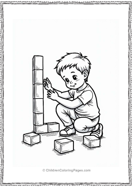 Child Building Letter L Free PDF Printable