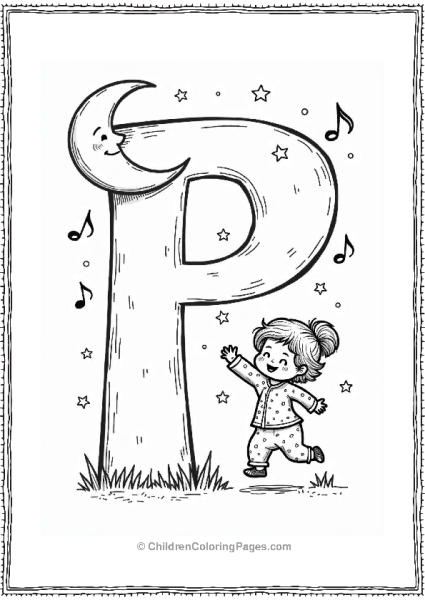 Child Dancing With Moon And Stars Free PDF Printable