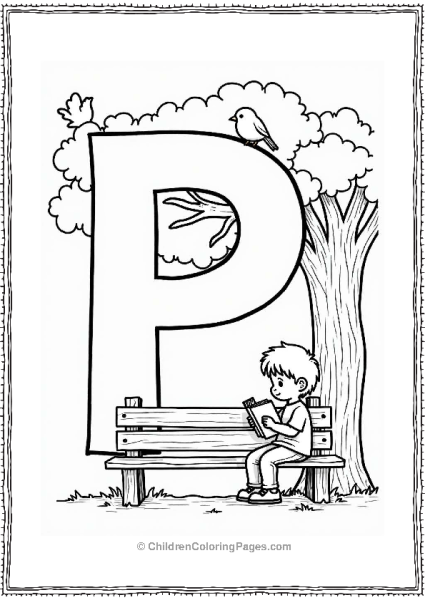 Child Reading Under A Tree Free PDF Printable