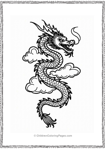 Chinese Dragon Tattoo Outline Free PDF Printable