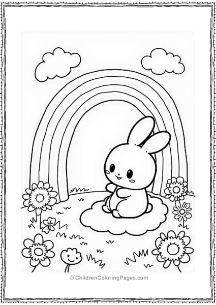 Cinnamoroll And The Rainbow Free PDF Printable