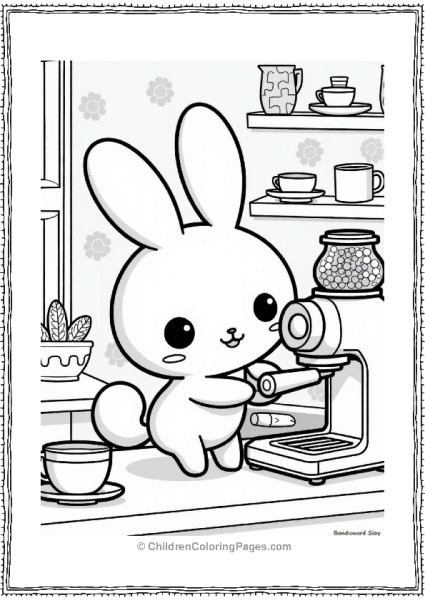 Cinnamoroll At The Coffee Machine Free PDF Printable