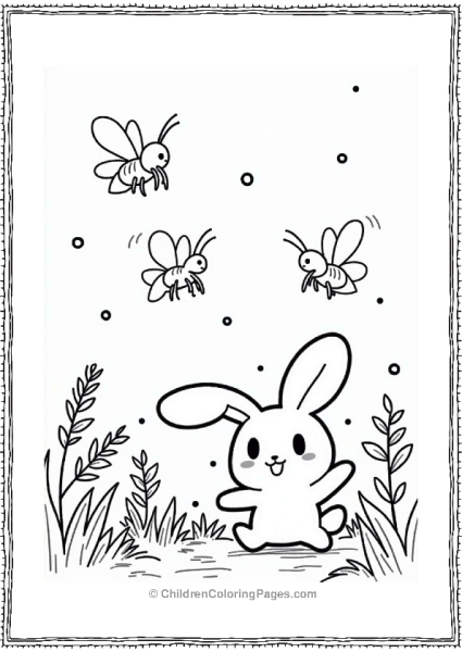 Cinnamoroll Chasing Fireflies In A Twilight Garden Free PDF Printable